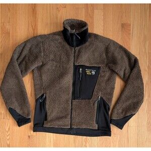 Mountain Hardwear Jacket Mens S Brown High Pile Fleece Full Zip Outdoor OM2455